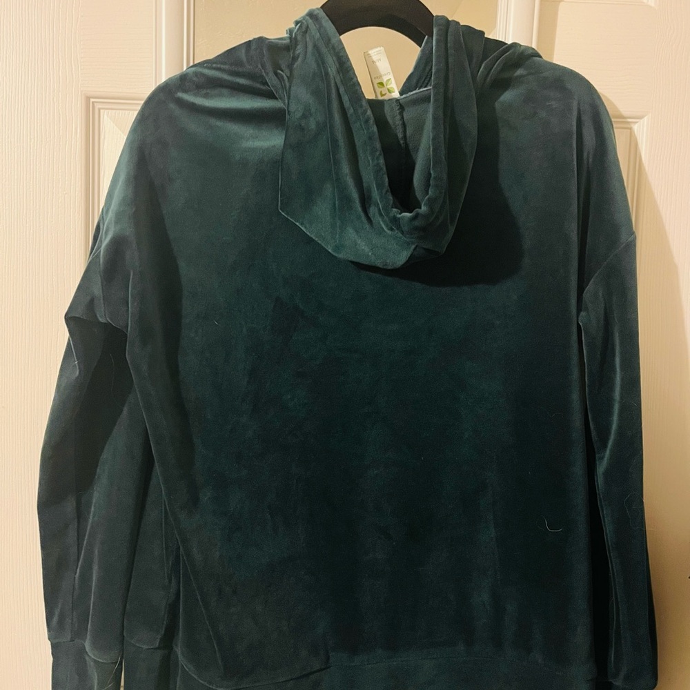 GreenTea Deep Green Plush Hoodie